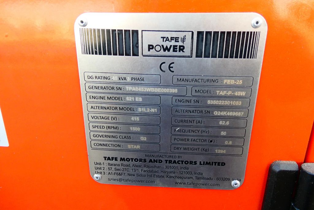 Tafe 45 KVA