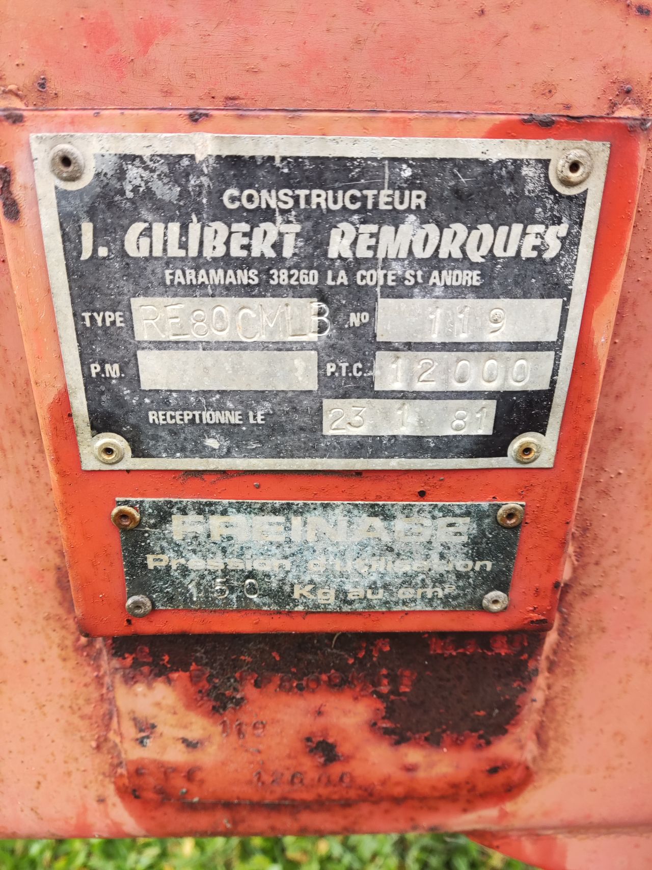 GILIBERT zelflossende wagen (type RE80CMLB, 12 ton, tandem)
